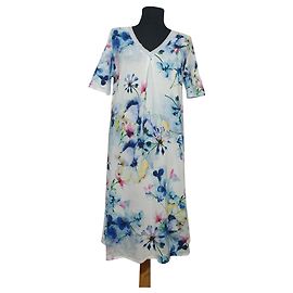 Robe Louis Féraud en coton à imprimé fleuri Multicolore