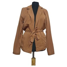 Blazer Bruuns Bazaar Marron en Tencel Taille 36 Marron