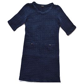 Chanel Robe Paris Dubaï Bleu Marine Bleu foncé