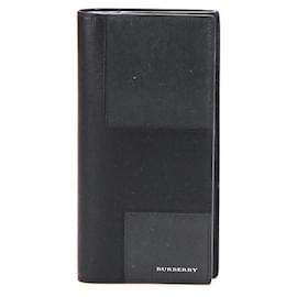 Burberry-Two-Folded Wallet in Black-Black