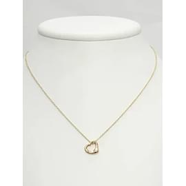 Tiffany & Co-(Used) [TIFFANY & Co.] Tiffany "K18PG Elsa Peretti Open Heart Necklace" 1 week warranty-Golden