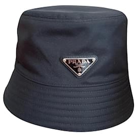 Prada nylon hat black Black
