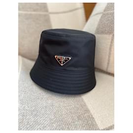 Prada-Sombrero de prada nylon-Negro