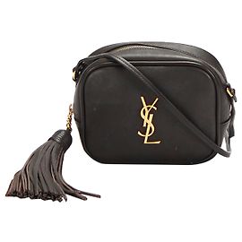 Yves Saint Laurent Borsa a tracolla YSL in pelle nera Blogger Nero