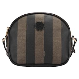 Fendi-Fendi Sac bandoulière noir à sequins-Marron,Noir