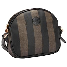 Fendi-Fendi Sac bandoulière noir à sequins-Marron,Noir