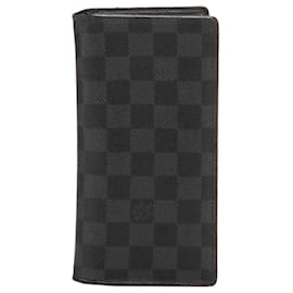 Louis Vuitton-Louis Vuitton Black Damier Graphite Brazza-Black,Grey
