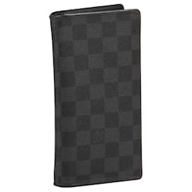 Louis Vuitton-Louis Vuitton Black Damier Graphite Brazza-Black,Grey