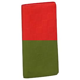 Louis Vuitton-Louis Vuitton Red Damier Infini Brazza Wallet-Red