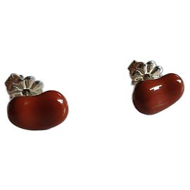 Tiffany & Co Silver bean 925 and jasper Red