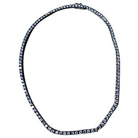 Burma River Necklace Silver Burmalite Diamonds Silvery