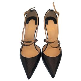 Christian Louboutin Maltese Wine Black Leather Pumps Black
