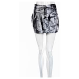 Miss Sixty-KILLAH by Miss Sixty Italy Low Rise Mini Silver Skirt-Silvery
