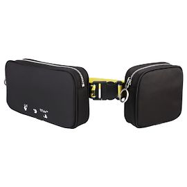 Off White zip pocket Belt Bag Black