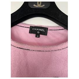 Chanel-Chanel-T-Shirt mit Strasssteinen-Pink