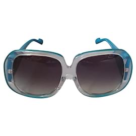 Courreges-Sonnenbrille-Blau,Türkis