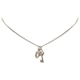 Salvatore Ferragamo Ferragamo Argento Gancini e Collana Pendente Chiave Argento