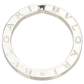 Bulgari Portachiavi in argento con logo in argento Bvlgari Argento