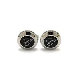 (Utilisé) Chopard Chopard Boutons de manchette classiques 95014-0055 Acier inoxydable SS [431] Noir Argenté