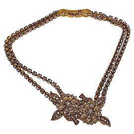 Gianni Versace Girocollo con Medusa con catena e strass foderato vintage Silver hardware