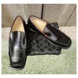 Gucci-Gucci moccasins size 42,5-Dark brown