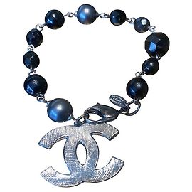 Chanel Bracciali Nero Silver hardware