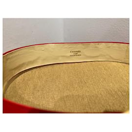 Chanel-Cintos-Vermelho,Gold hardware