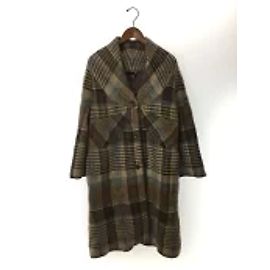 [Usado] Salvatore Ferragamo ◆ Abrigo / M / Mohair / Multicolor / Cuadros [Ropa de mujer] Multicolor
