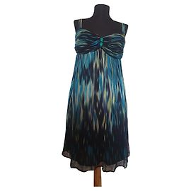 Autre Marque Vestido de seda Ana Alcazar Multicor