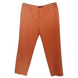 Pantalon Weekend Max Mara Orange en Lin et Coton Orange