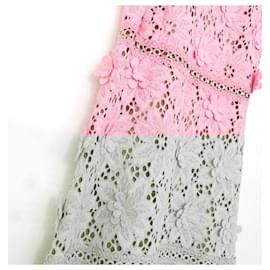 Michael Kors-Michael Kors Pink Lace Floral Trim Dress-Pink
