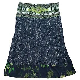 Jupe midi Maliparmi verte en viscose Multicolore Vert