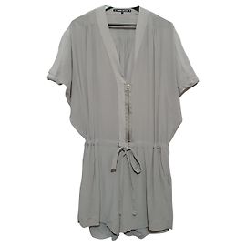 Munthe Plus Simonsen silk jumpsuit grey size 40 Grey