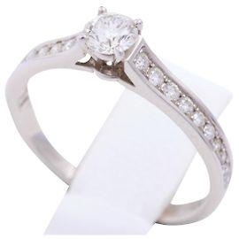 Cartier Solitaire 1895 Solitär-Diamantring 0.33ct-Größe 56 Silber