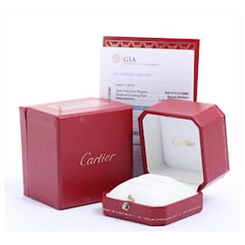 Cartier-Cartier Solitaire 1895 Anello con diamante solitario 0.33ct Dimensione 56-Argento