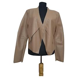 Bcbg Max Azria imitation leather jacket beige Beige