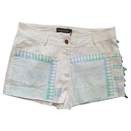 Short Antik Batik Carlos Blanc en Coton Taille L Blanc Multicolore