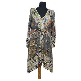 Autre Marque Vestido de seda Tone Barker M Multicolor