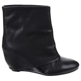 French Connection Lederstiefel schwarz Schwarz