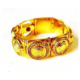 Gianni Versace Pulseira Medalhão banhada a ouro vintage Gold hardware