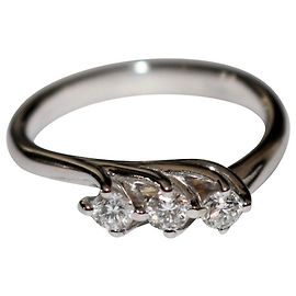 Autre Marque Garter white gold and diamond ring size 53 Silvery
