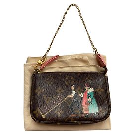 Louis Vuitton Mini Pochette Multicor Couro e Tecido Multicor