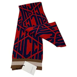 Gucci-GUCCI logo scarf-Multiple colors
