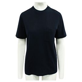 Hermès Camiseta Bordada Azul Marinho H Azul Azul marinho