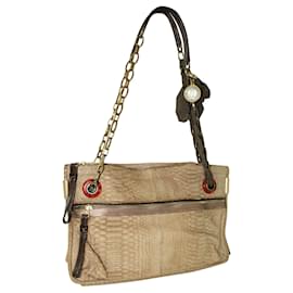 Lanvin-Brown Python Amalia Bag-Other