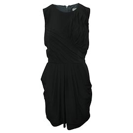 Calvin Klein Schwarzes Faltenkleid Schwarz