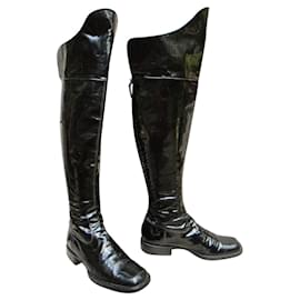 Chanel-Chanel high boots size 38-Black
