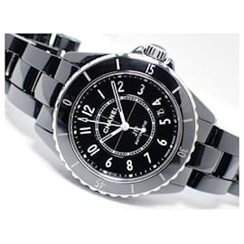 Chanel-Chanel J12 CAL.12.1 38 MM black ceramic H5697 Mens-Black