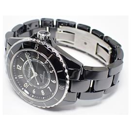 Chanel-Chanel J12 CAL.12.1 38 MM black ceramic H5697 Mens-Black