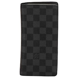Louis Vuitton-Louis Vuitton Black Damier Graphite Brazza-Black,Grey